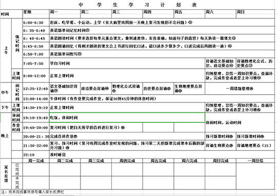 学生拼的不是智商，而是时间管理！附优秀时间管理表